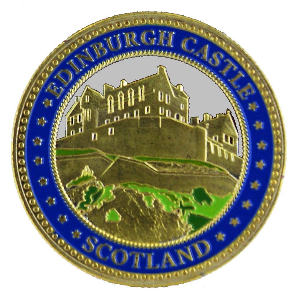 Souvenir Coin Edinburgh Castle Heather Gift Company