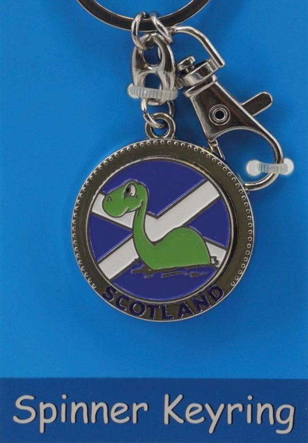 1334 Disc Spinner Carded Keyring - Nessie