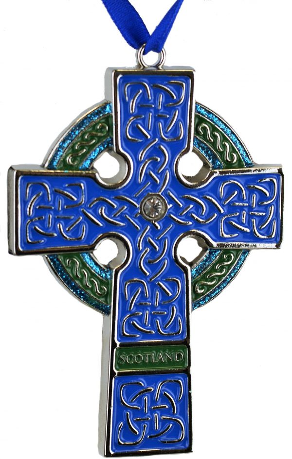 1381 Boxed Metal Christmas Tree Decoration - Celtic Cross