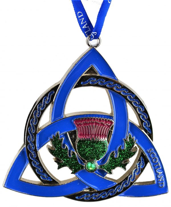 1382 Boxed Metal Christmas Tree Decoration - Celtic Knot