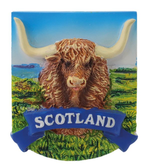 1506 Resin Fridge Magnet - Highland Cow