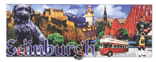 1570 Edinburgh Collage 3D MDF Fridge Magnet
