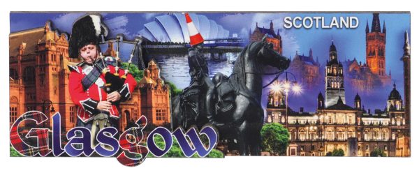 1571 Glasgow Collage 3D MDF Fridge Magnet