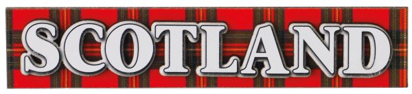 1578 Scotland on Tartan 3D MDF Fridge Magnet