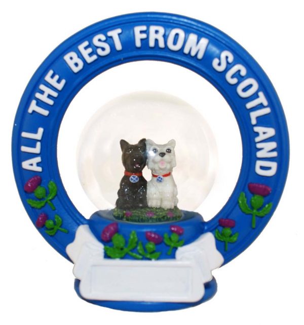 1592 Bespoke Circle Destination Waterball - Scottie Dogs