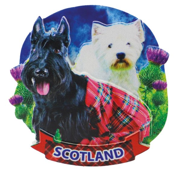 1673 Resin Fridge Magnet - Scottie Dogs