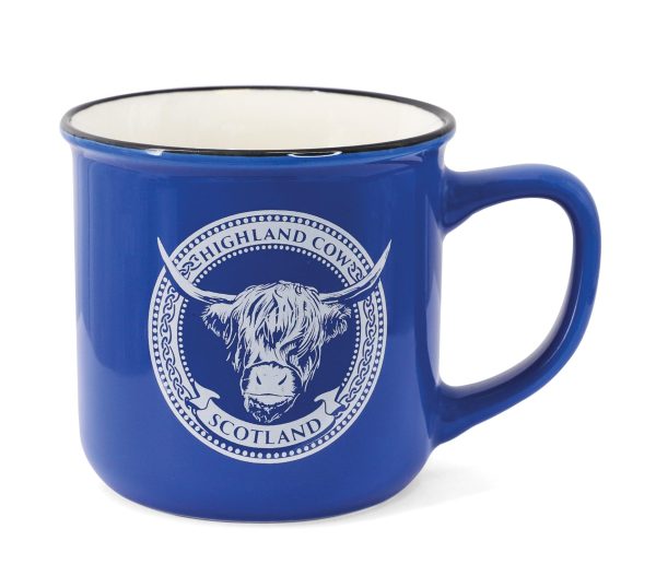 1750 Espresso Cup Blue - Highland Cow