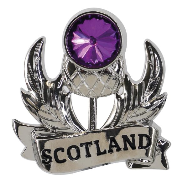 1790 Crystal Metal Fridge Magnet - Thistle