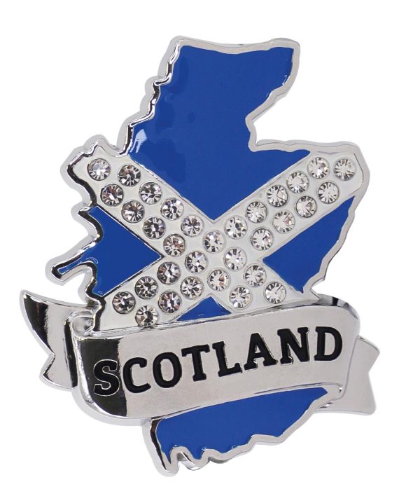 1792 Crystal Metal Fridge Magnet - Map Saltire