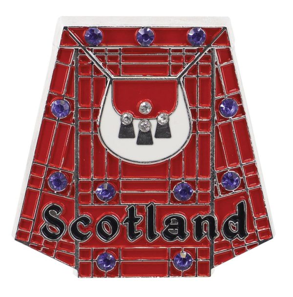 1795 Crystal Metal Fridge Magnet - Kilt