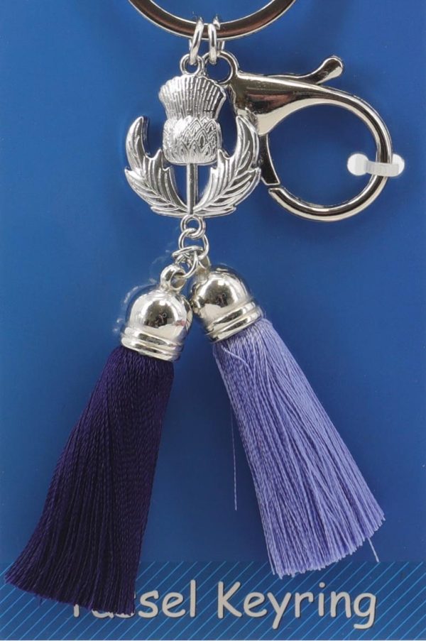 1801 Tassle with Thistle Carded Keyring