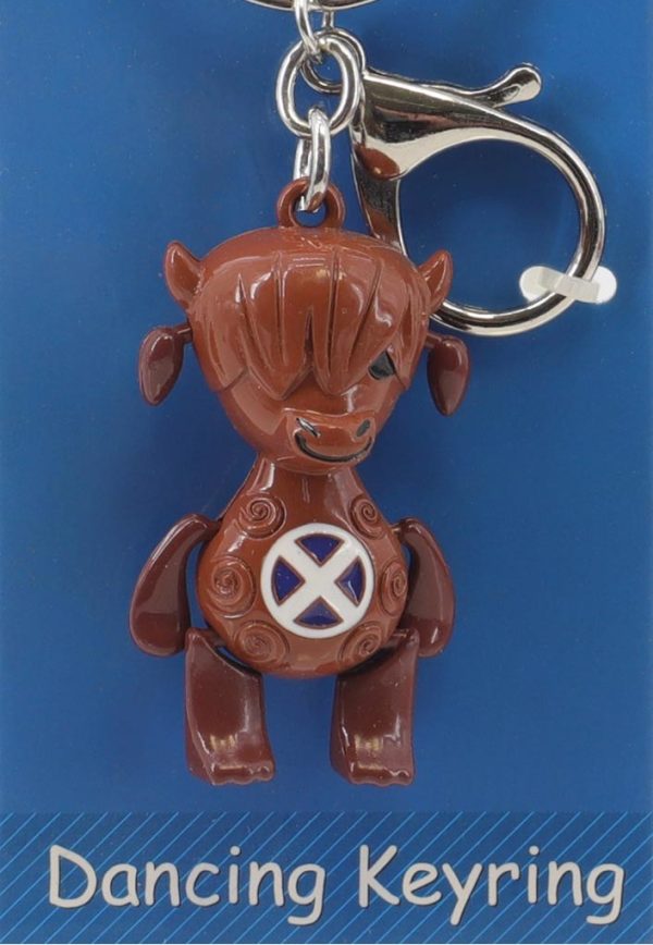 1803 Dancing Cow Carded Keyring
