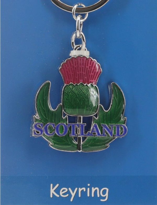 1805 Enamel Thistle Carded Keyring
