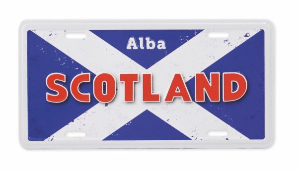 1942 Metal Road Sign Fridge Magnet - Saltire / Scotland