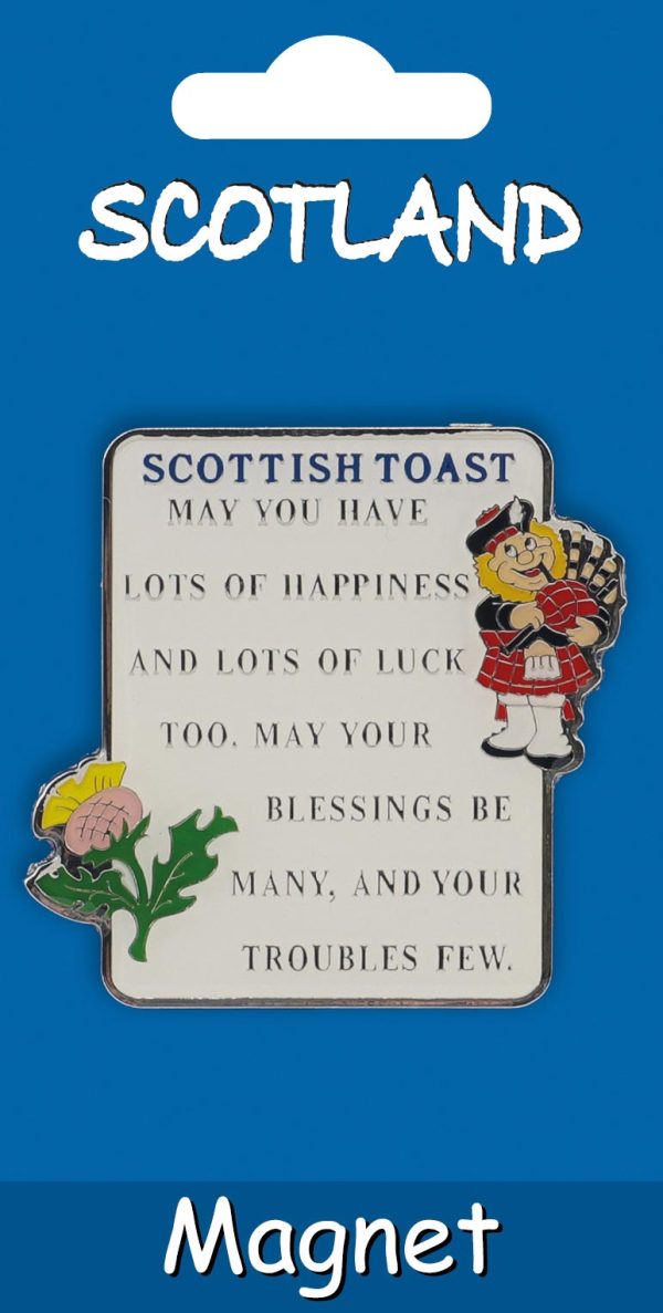 555 Metal Fridge Magnet Carded - Toast - Lots Of Happiness