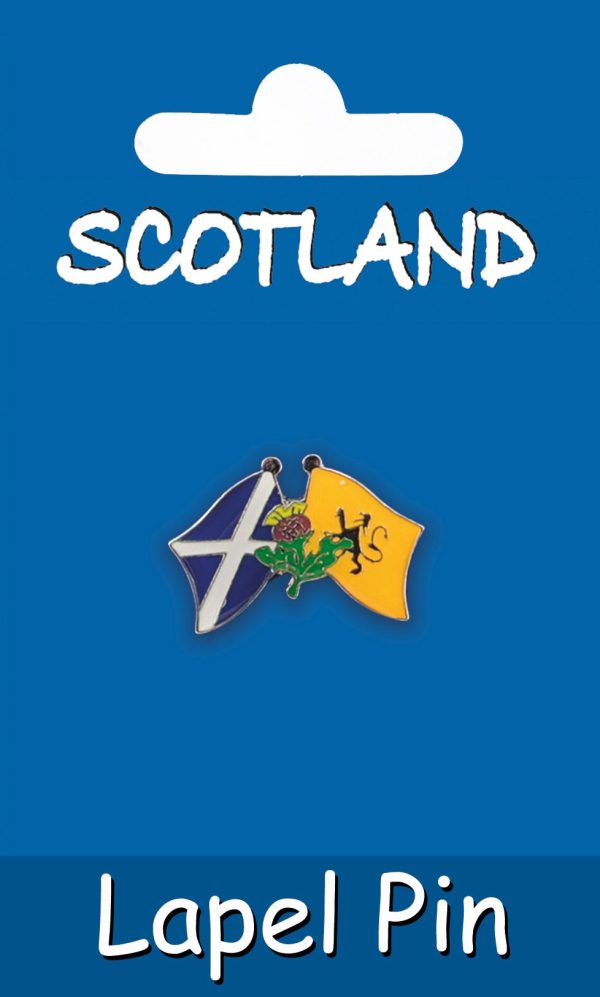 566 Lapel Pin - Twin Flag