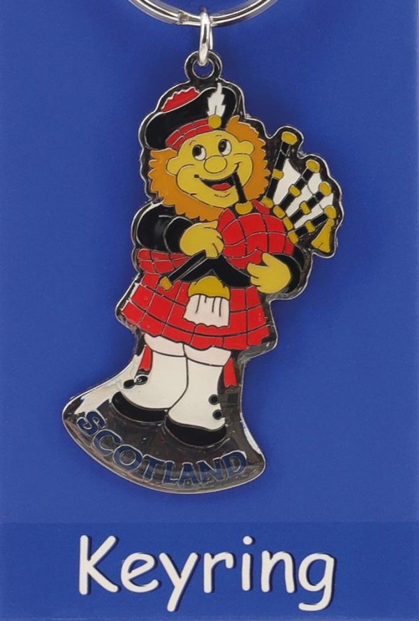 570 Flat Metal Carded Keyring - Piper