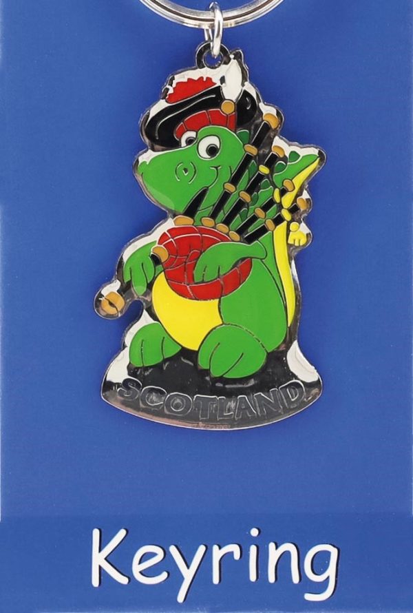 571 Flat Metal Carded Keyring - Nessie