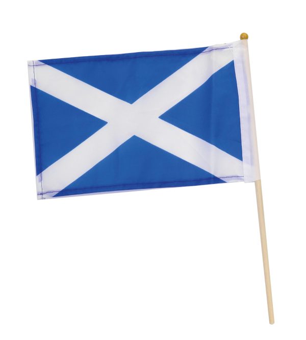 814 Saltire Flag on stick - 9 inch X 6 inch