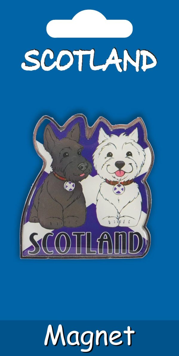 837 Metal Fridge Magnet Carded - Scottie Dogs