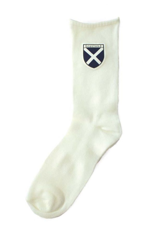 1252 Socks - Saltire White (Size 6-11)
