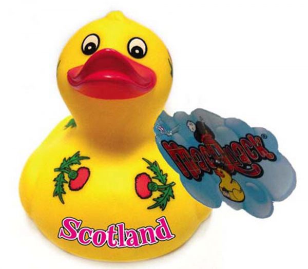 1432 Rubber Duck - Yellow with Thistles