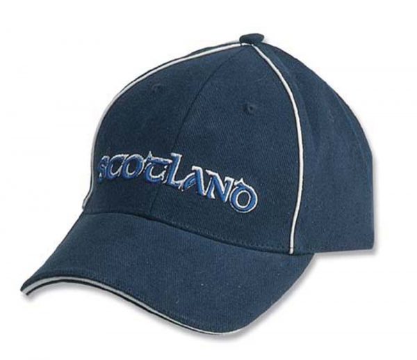482 Scotland / White Piping - Navy Baseball Cap