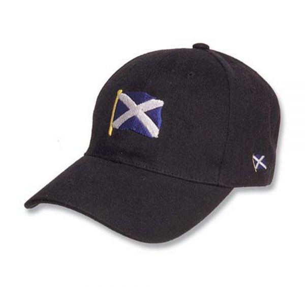 487 Saltire - Black Baseball Cap