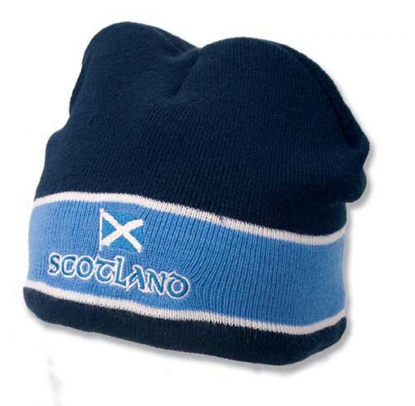 542 Navy / Blue Band / Saltire Beanie