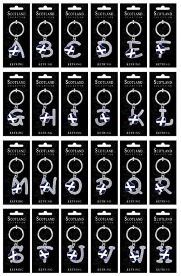 Alphabet Bling Keyrings (Scotland)